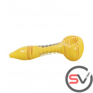 CLEAR BODY SWIRL DESIGN HAND PIPE 5inch 3CT/PK